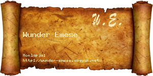 Wunder Emese névjegykártya