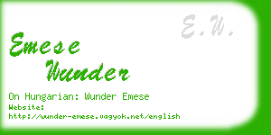 emese wunder business card